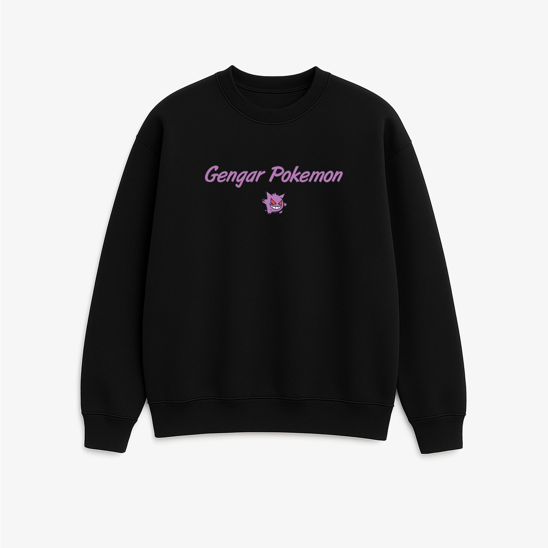 Gengar Pokemon - Printed Oversized Sweatshirt